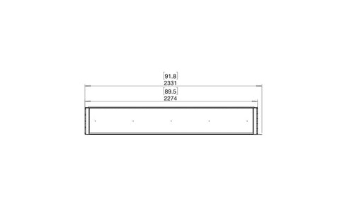 Ecosmart Fire Flex 86LC Left Corner Fireplace Insert - Black Finish / Black Burner - ESF.FX.86LC.B
